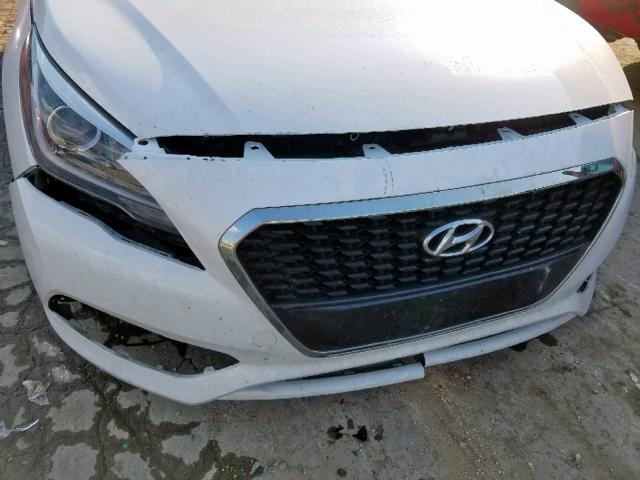 KMHE24L15HA058067 - 2017 HYUNDAI SONATA HYB WHITE photo 9