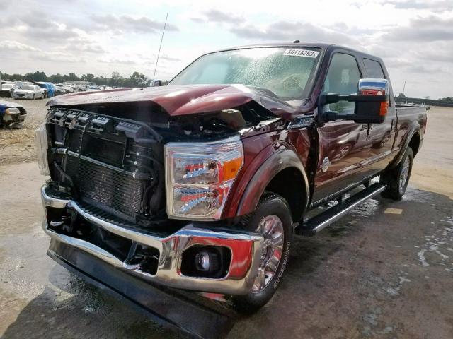 1FT7W2BT8GEB10789 - 2016 FORD F250 SUPER MAROON photo 2