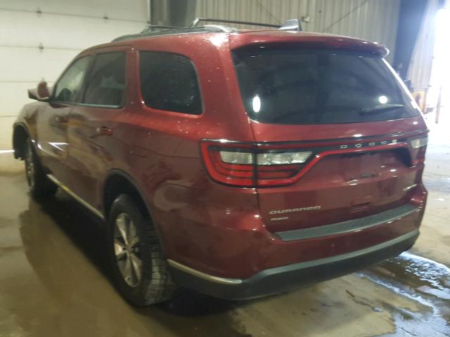 1C4RDJDGXEC591999 - 2014 DODGE DURANGO LI RED photo 3