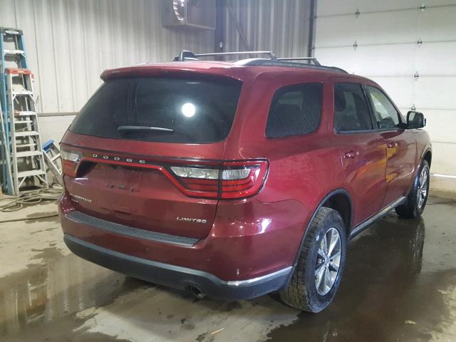 1C4RDJDGXEC591999 - 2014 DODGE DURANGO LI RED photo 4