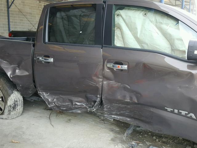 1N6AA1EK4HN531179 - 2017 NISSAN TITAN S BROWN photo 9