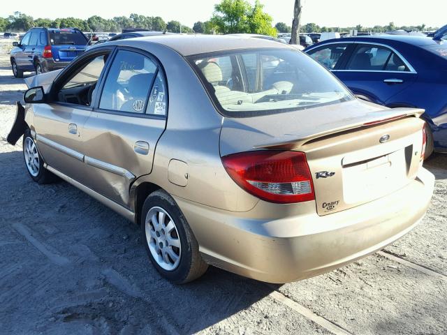 KNADC125436265090 - 2003 KIA RIO GOLD photo 3