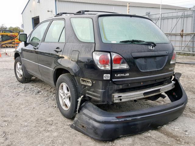 JTJHF10U930302995 - 2003 LEXUS RX 300 BLACK photo 3