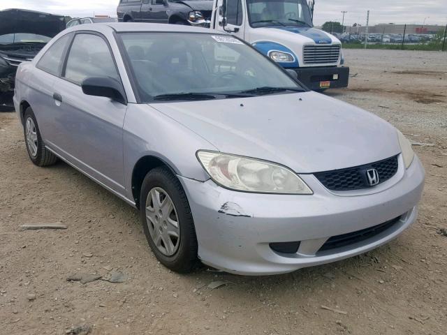 1HGEM22155L026936 - 2005 HONDA CIVIC DX V SILVER photo 1