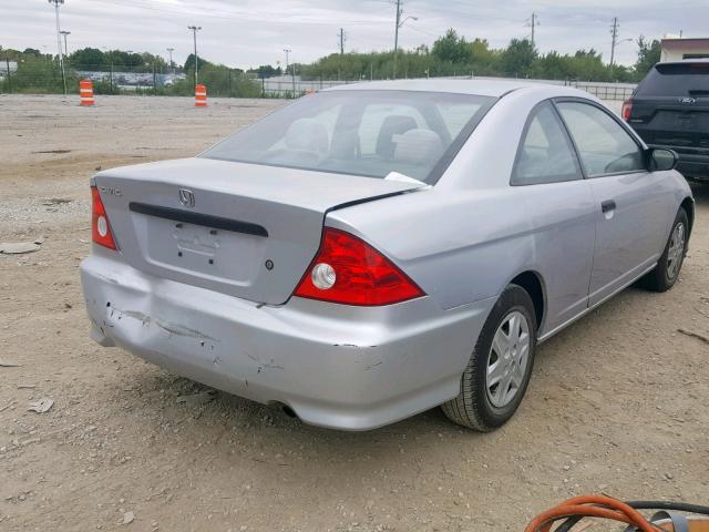 1HGEM22155L026936 - 2005 HONDA CIVIC DX V SILVER photo 4