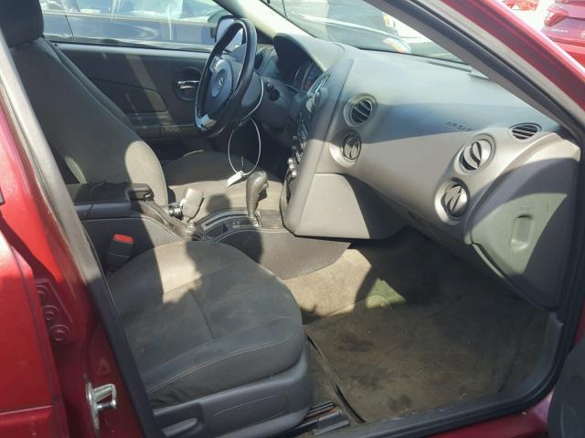 2G2WS522X51200920 - 2005 PONTIAC GRAND PRIX MAROON photo 5