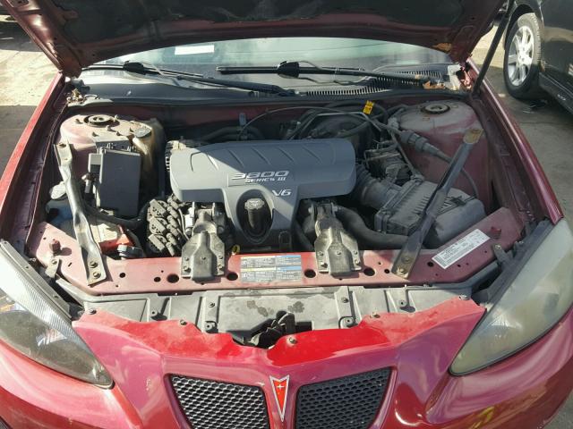 2G2WS522X51200920 - 2005 PONTIAC GRAND PRIX MAROON photo 7