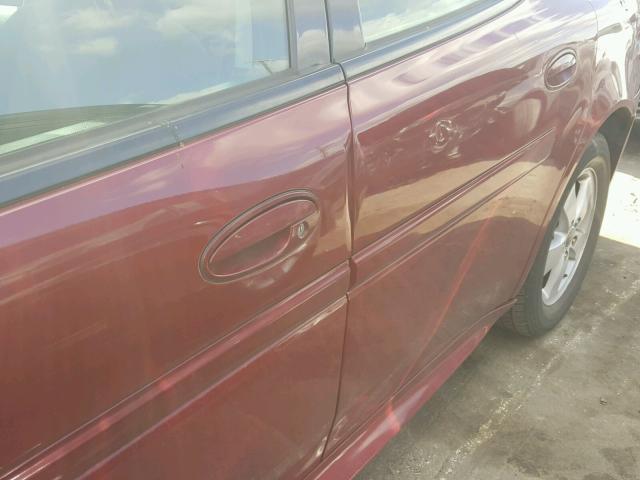 2G2WS522X51200920 - 2005 PONTIAC GRAND PRIX MAROON photo 9