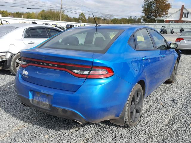 1C3CDFBB8FD352493 - 2015 DODGE DART SXT BLUE photo 4