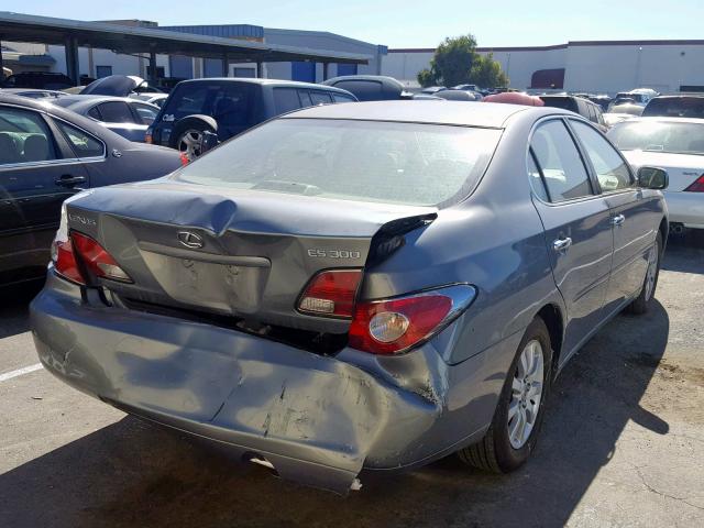 JTHBF30G820042410 - 2002 LEXUS ES 300 GRAY photo 4