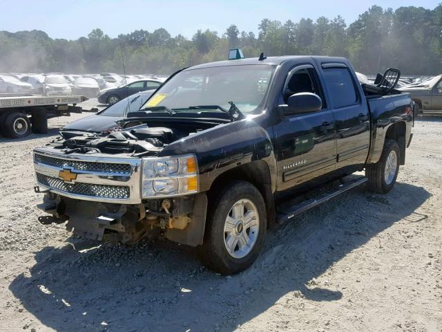 3GCPCSE03DG290133 - 2013 CHEVROLET SILVERADO BLACK photo 2