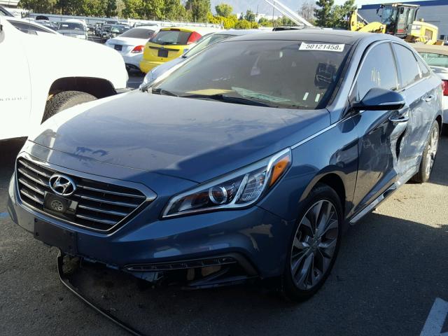 5NPE34ABXFH165117 - 2015 HYUNDAI SONATA SPO BLUE photo 2