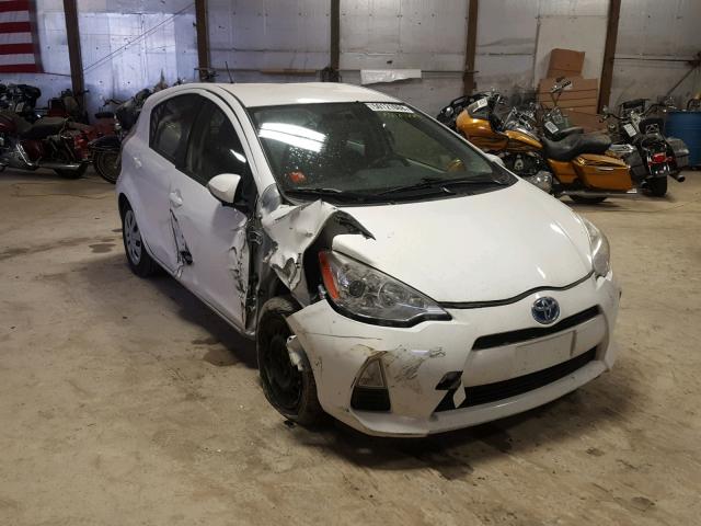 JTDKDTB32D1536583 - 2013 TOYOTA PRIUS C WHITE photo 1