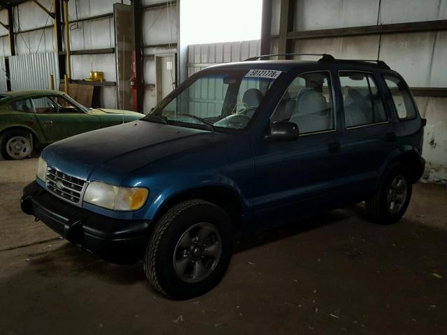 KNDJB7236V5537027 - 1997 KIA SPORTAGE TEAL photo 2