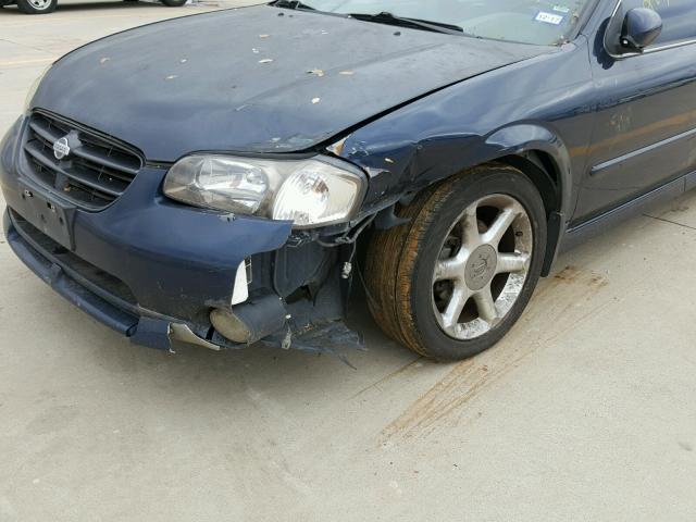 JN1CA31D01T621769 - 2001 NISSAN MAXIMA GXE BLUE photo 9