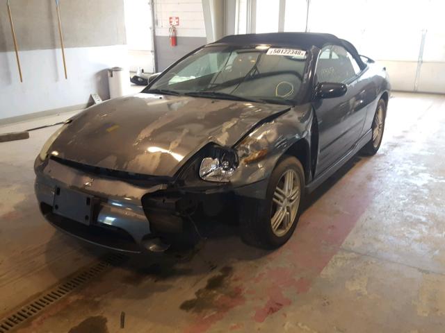 4A3AE55H54E070178 - 2004 MITSUBISHI ECLIPSE SP GRAY photo 2