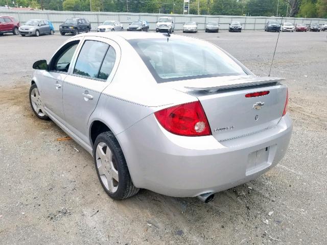 1G1AT58H097179494 - 2009 CHEVROLET COBALT LT SILVER photo 3