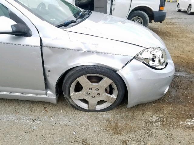 1G1AT58H097179494 - 2009 CHEVROLET COBALT LT SILVER photo 9