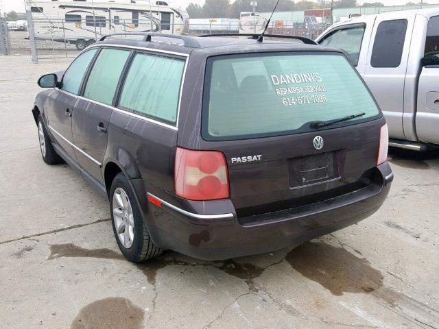 WVWVD63B14E305915 - 2004 VOLKSWAGEN PASSAT GLS BROWN photo 3