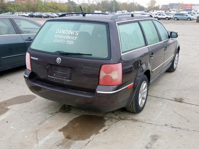 WVWVD63B14E305915 - 2004 VOLKSWAGEN PASSAT GLS BROWN photo 4