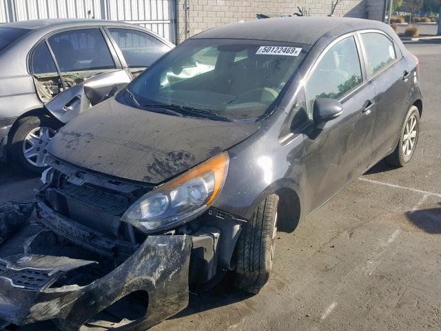 KNADN5A30D6276073 - 2013 KIA RIO EX BLACK photo 2