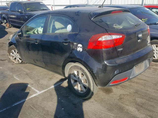 KNADN5A30D6276073 - 2013 KIA RIO EX BLACK photo 3