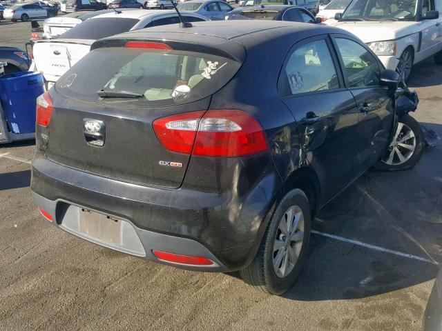 KNADN5A30D6276073 - 2013 KIA RIO EX BLACK photo 4