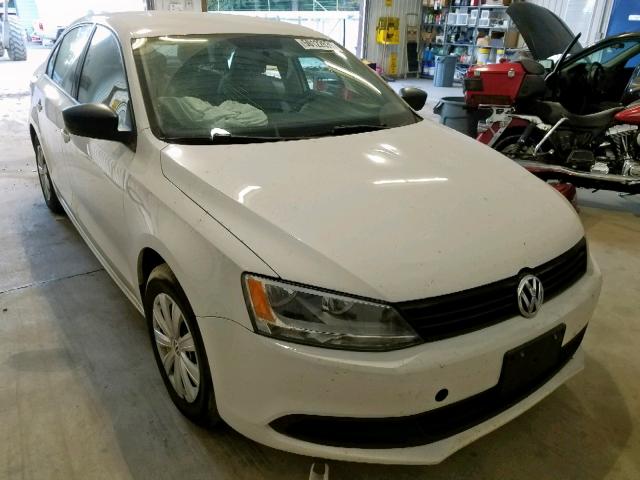 3VW2K7AJ1EM357661 - 2014 VOLKSWAGEN JETTA BASE 白色 照片 1
