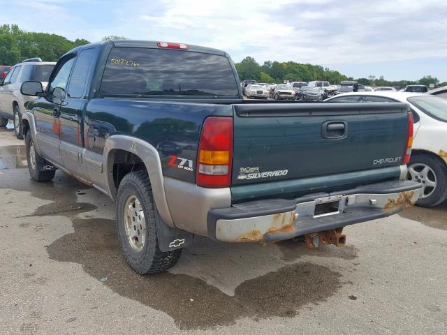 2GCEK19T211110072 - 2001 CHEVROLET SILVERADO GREEN photo 3