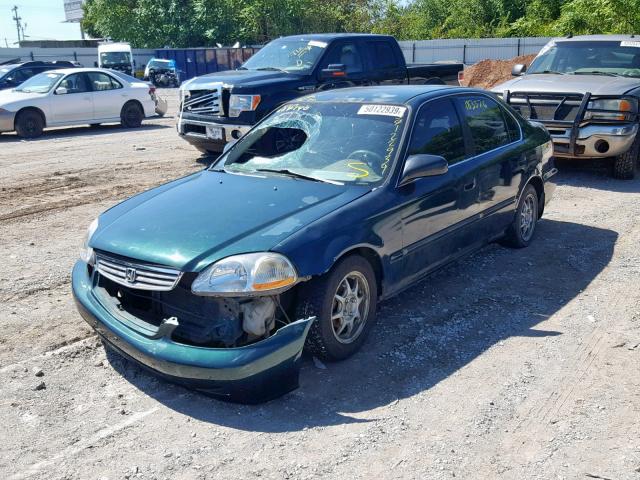 2HGEJ6676YH604140 - 2000 HONDA CIVIC LX GREEN photo 2