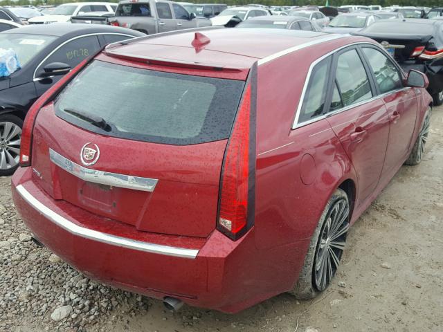 1G6DG8EG1A0117575 - 2010 CADILLAC CTS LUXURY RED photo 4