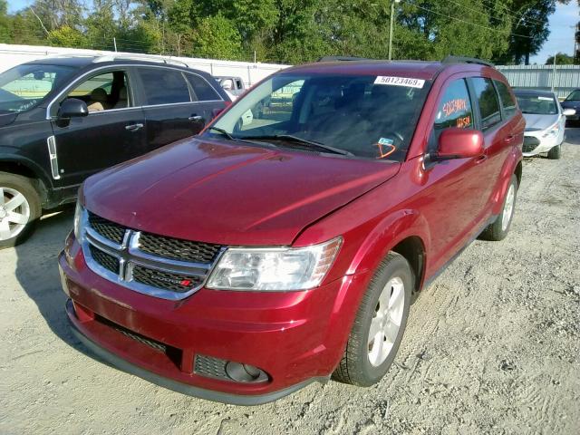 3D4PH1FG6BT502439 - 2011 DODGE JOURNEY MA BURGUNDY photo 2