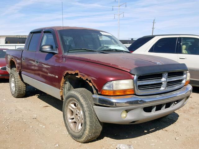 1B7GG2AN91S181038 - 2001 DODGE DAKOTA QUA MAROON photo 1