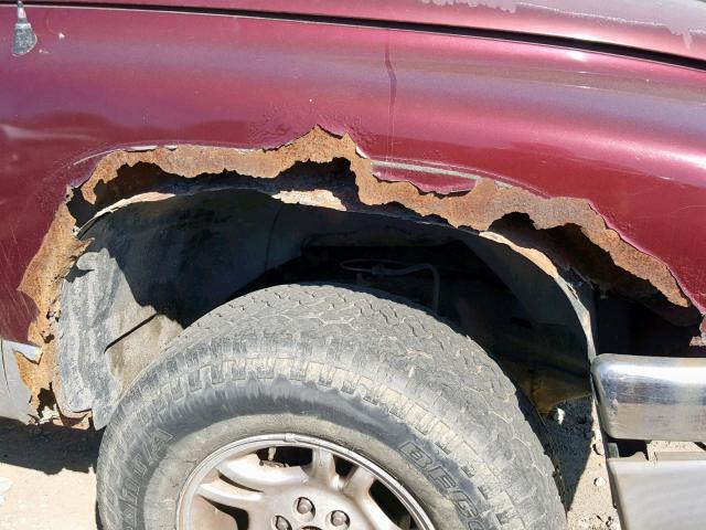 1B7GG2AN91S181038 - 2001 DODGE DAKOTA QUA MAROON photo 9