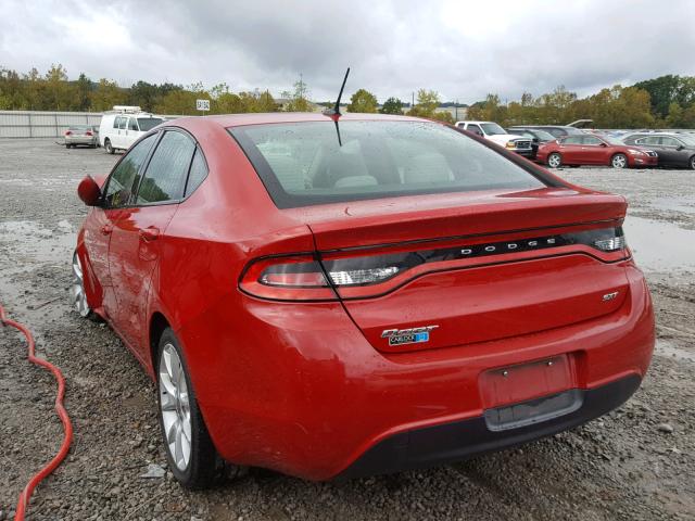 1C3CDFBA1DD123402 - 2013 DODGE DART SXT RED photo 3