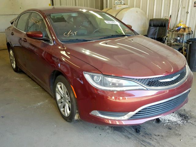 1C3CCCAB4GN192563 - 2016 CHRYSLER 200 LIMITE MAROON photo 1