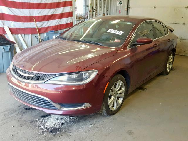 1C3CCCAB4GN192563 - 2016 CHRYSLER 200 LIMITE MAROON photo 2