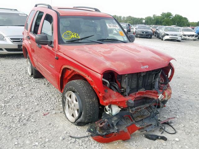 1J8GL58K34W296183 - 2004 JEEP LIBERTY LI RED photo 1