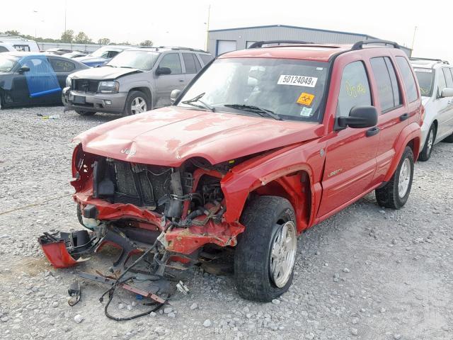 1J8GL58K34W296183 - 2004 JEEP LIBERTY LI RED photo 2