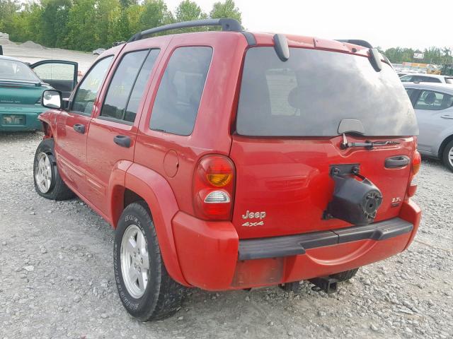 1J8GL58K34W296183 - 2004 JEEP LIBERTY LI RED photo 3