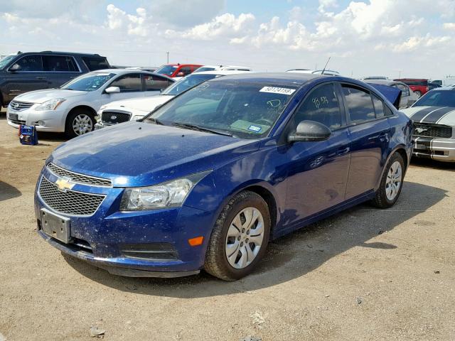 1G1PA5SH8D7192222 - 2013 CHEVROLET CRUZE LS BLUE photo 2