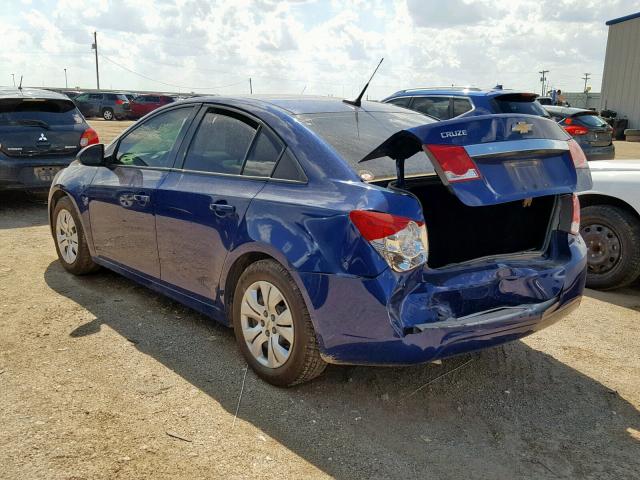 1G1PA5SH8D7192222 - 2013 CHEVROLET CRUZE LS BLUE photo 3