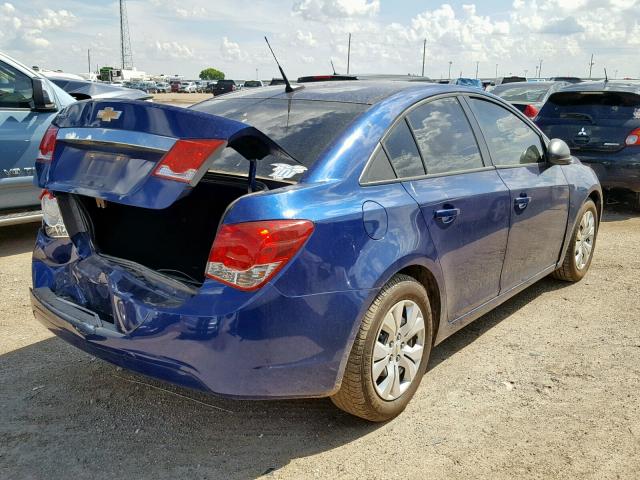 1G1PA5SH8D7192222 - 2013 CHEVROLET CRUZE LS BLUE photo 4