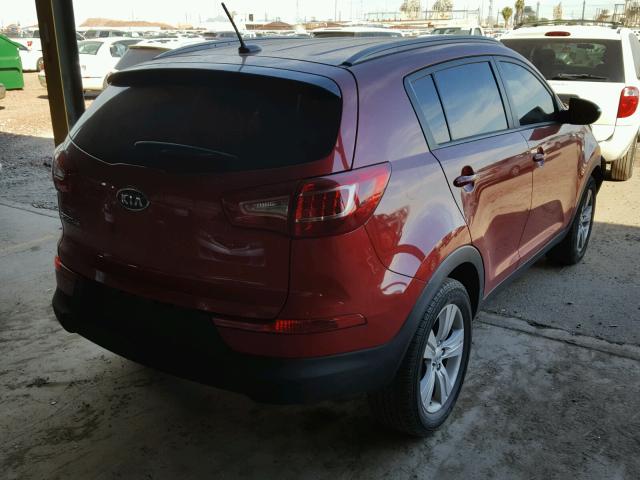 KNDPB3A24C7260648 - 2012 KIA SPORTAGE B RED photo 4