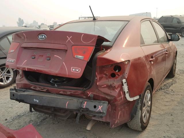 KNAFU4A20A5142713 - 2010 KIA FORTE EX BURGUNDY photo 4