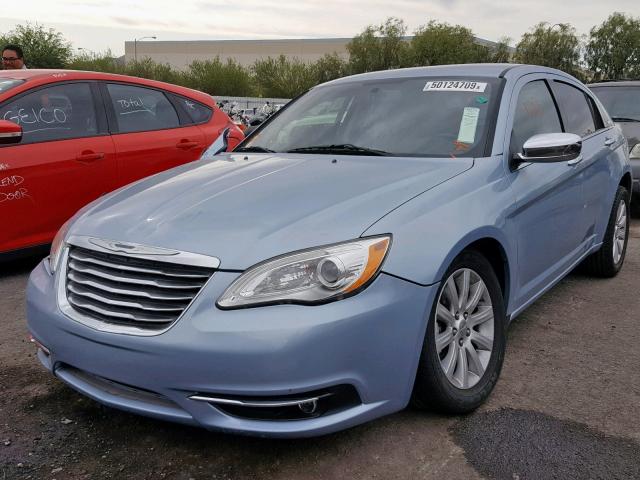 1C3CCBCG2DN688864 - 2013 CHRYSLER 200 LIMITE BLUE photo 2