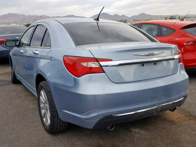 1C3CCBCG2DN688864 - 2013 CHRYSLER 200 LIMITE BLUE photo 3