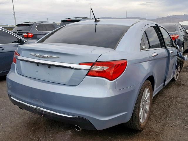 1C3CCBCG2DN688864 - 2013 CHRYSLER 200 LIMITE BLUE photo 4