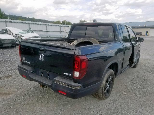 5FPYK3F85HB013553 - 2017 HONDA RIDGELINE BLACK photo 4