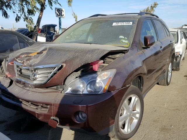 JTJHW31UX82854429 - 2008 LEXUS RX 400H RED photo 2